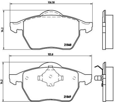 Тормозні (гальмівні) колодки brembo P85 039