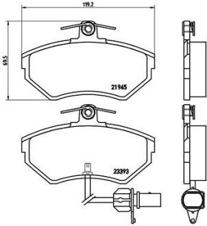 Тормозные колодки brembo P85 044 на Ауди А4 б5