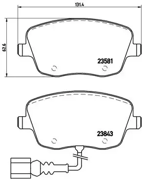 Тормозні (гальмівні) колодки Brembo P85077 (фото 1)