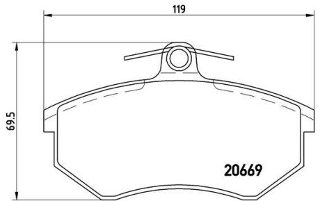 Тормозні (гальмівні) колодки brembo P85092