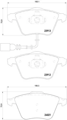 Тормозные колодки brembo P85 129