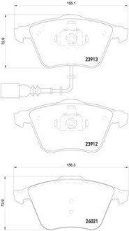 Тормозные колодки brembo P85 129 на Сеат Леон