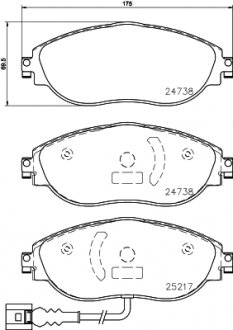 Тормозные колодки brembo P85 144X