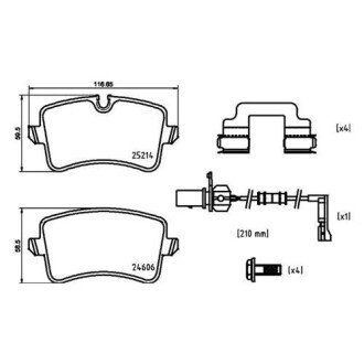 Тормозные колодки brembo P85150