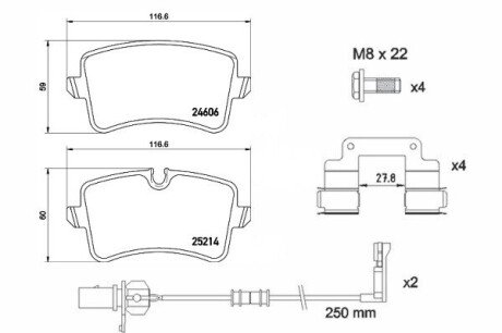 Тормозные колодки brembo P85 157 на Ауди А8