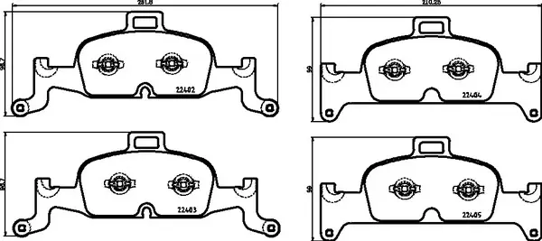 Тормозные колодки brembo P85 164