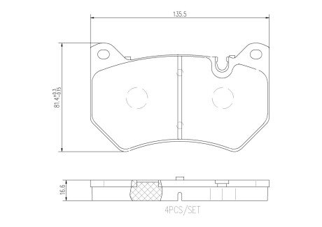 Тормозні (гальмівні) колодки brembo P85 177