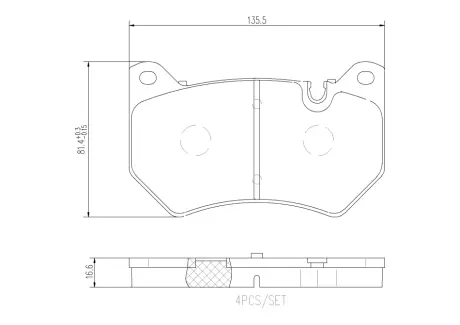 Тормозные колодки brembo P85 177