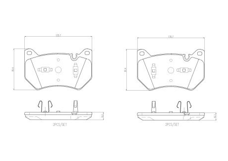 Тормозні (гальмівні) колодки brembo P85 181