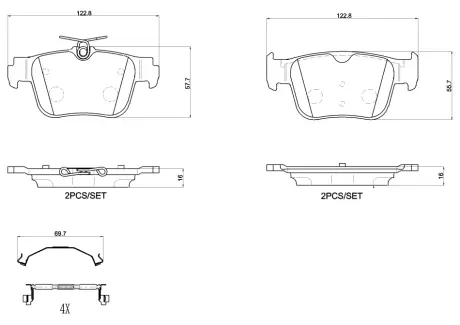 Тормозні (гальмівні) колодки Brembo P85 184