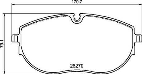 Тормозные колодки brembo P85 188 на Фольксваген Transporter T6