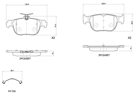 Тормозні (гальмівні) колодки Brembo P85 189
