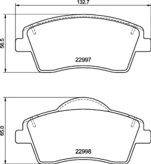Тормозные колодки brembo P86033