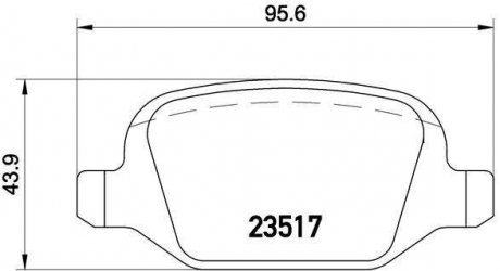 Задні тормозні (гальмівні) колодки brembo P23065