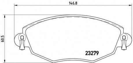 Передние тормозные колодки brembo P24060