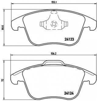 Передні тормозні (гальмівні) колодки brembo P44020