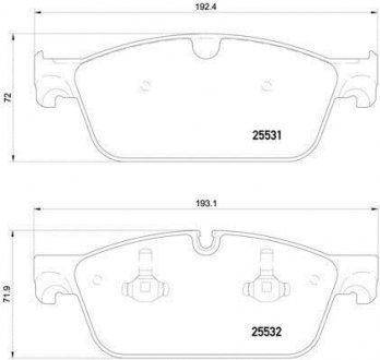 Передние тормозные колодки brembo P50112