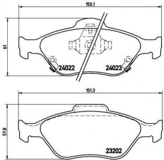 Передні тормозні (гальмівні) колодки brembo P83085