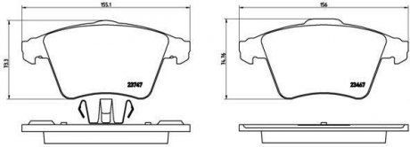 Передние тормозные колодки brembo P85106