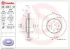Вентильований гальмівний диск Brembo 09A35710 (фото 1)