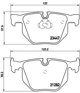 Задние тормозные колодки brembo P06029