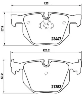 Задні тормозні (гальмівні) колодки Brembo P06029