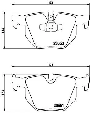 Задние тормозные колодки brembo P06039