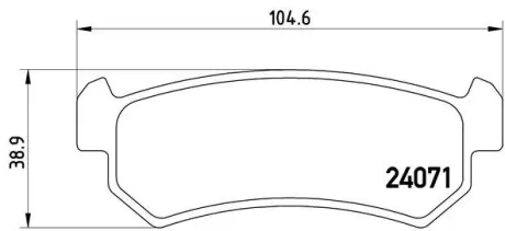 Задние тормозные колодки brembo P10001 Chevrolet Lacetti