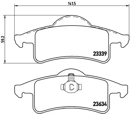 Задні тормозні (гальмівні) колодки Brembo P37006 (фото 1)
