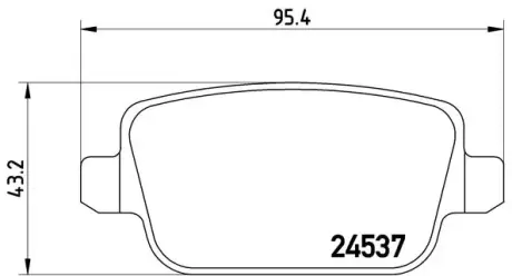 Задние тормозные колодки brembo P44016 Рендж (ленд) ровер Фрилендер 2