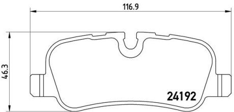 Задние тормозные колодки brembo P44019