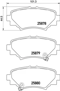 Задние тормозные колодки brembo P49049
