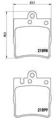 Задні тормозні (гальмівні) колодки Brembo P50033 (фото 1)