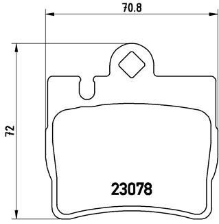 Задние тормозные колодки brembo P50042 на Мерседес S-Class C215