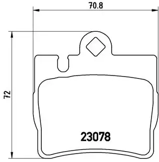 Задні тормозні (гальмівні) колодки Brembo P50042