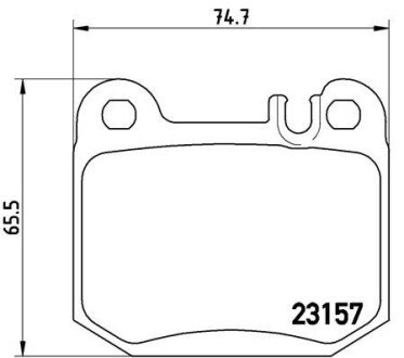 Задні тормозні (гальмівні) колодки brembo P50043