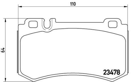 Задні тормозні (гальмівні) колодки brembo P50 061 на Мерседес SLR-Class R199