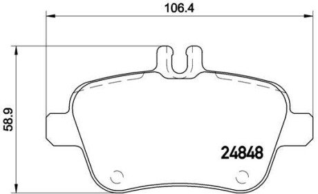 Задні тормозні (гальмівні) колодки brembo P50 091 на Мерседес B-Class w242/w246