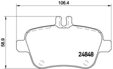 Задние тормозные колодки brembo P50091