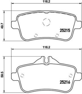 Задні тормозні (гальмівні) колодки brembo P50100