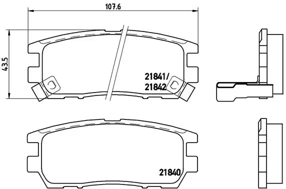 Задні тормозні (гальмівні) колодки Brembo P54018 (фото 1)