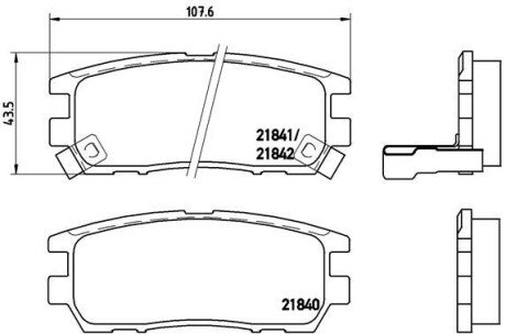 Задние тормозные колодки brembo P54018 на Митсубиси Паджеро 2