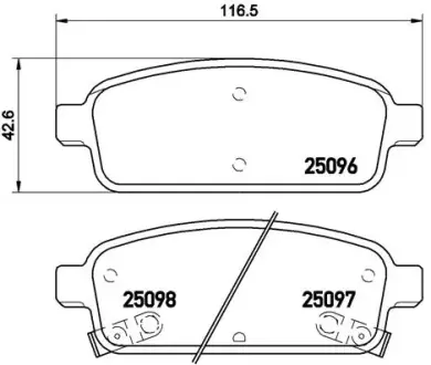 Задние тормозные колодки brembo P59 080