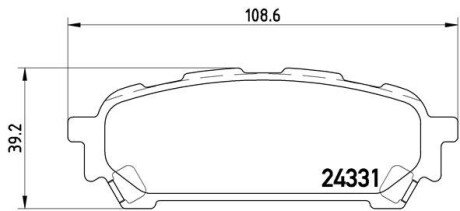 Задні тормозні (гальмівні) колодки brembo P78014 на Субару Форестер sg5