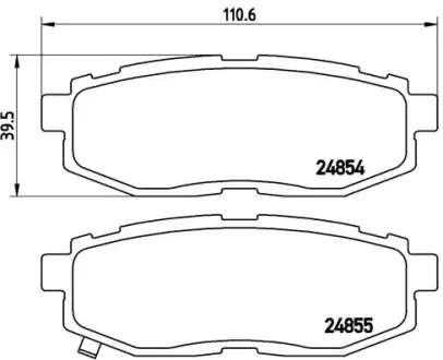 Задні тормозні (гальмівні) колодки Brembo P78018