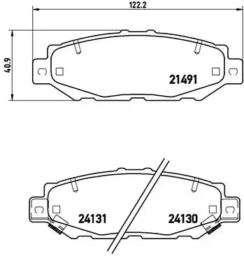 Задние тормозные колодки brembo P83038