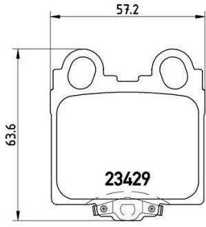 Задні тормозні (гальмівні) колодки brembo P83045 на Лексус Gs300