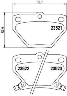 Задние тормозные колодки brembo P83052 на Тойота Ярис