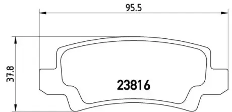 Задние тормозные колодки brembo P83 065