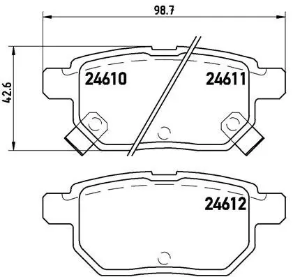 Задні тормозні (гальмівні) колодки Brembo P83083 (фото 1)